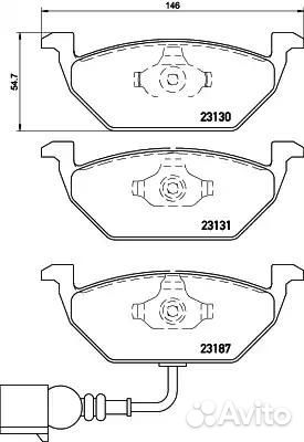 Колодки тормозные дисковые перед
