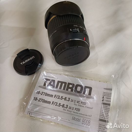 Объектив tamron 18-270mm для Canon