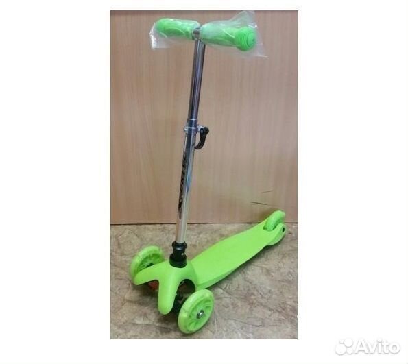 Самокат светящиеся колеса, регулировка руля