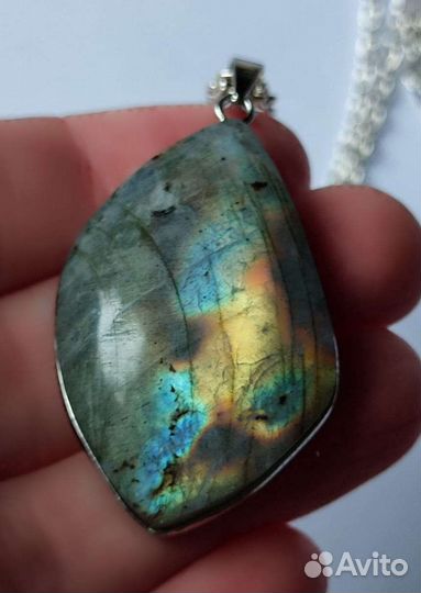 Кулон Лабрадорит на цепочке