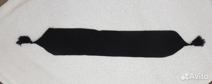 Шарф шерстяной из ровницы, ручной вязки