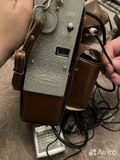 Фотовспышка СССР в кожаной сумке