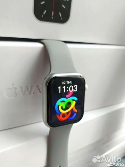 Apple Watch 7 space gray (безрамочные) 2 ремешка