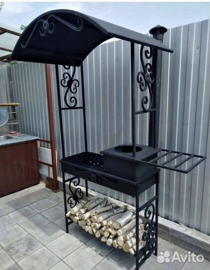 Мангал с крышей