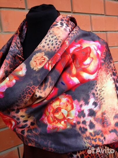 Палантин женский теплый, двухсторонний. Подарок на