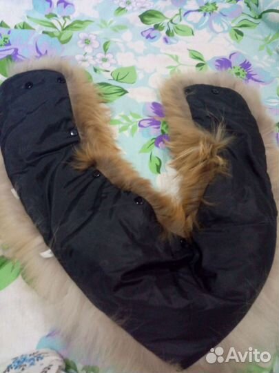 Меховой воротник лиса чернобурка