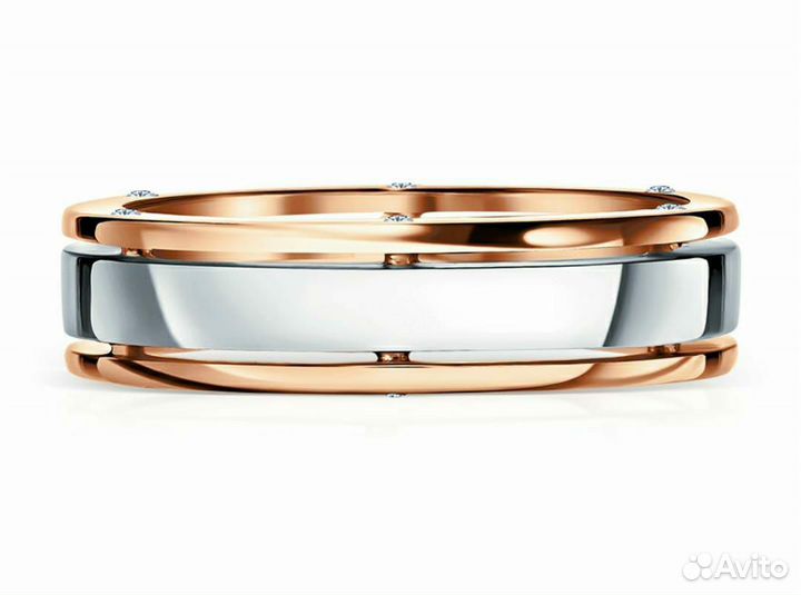 Золотое кольцо с бриллиантами в стиле Cartier