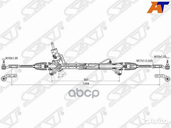 Рейка рулевая nissan X-trail 00-07 LHD ST-49001