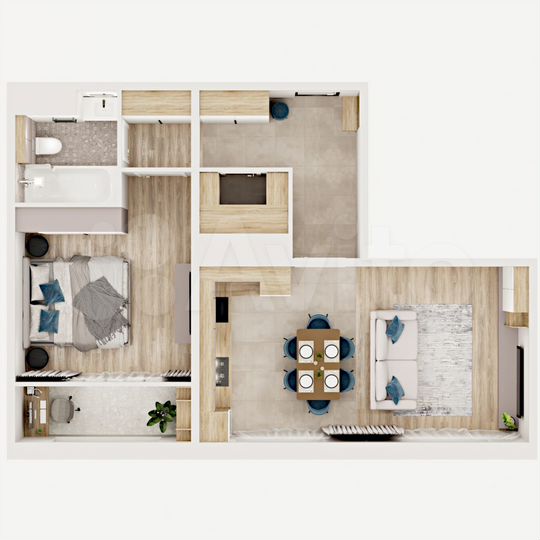 2-к. квартира, 51,9 м², 5/12 эт.