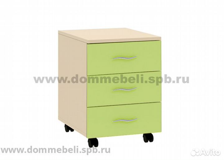 Тумба с 3 ящиками 24.2 Дельта дуб молочный/салатов