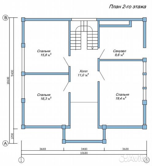 Домокомплект из клееного бруса Фахверк 151 кв