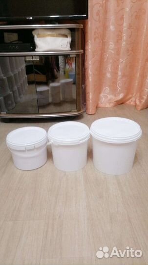 Ведро пластмассовое пластиковое с крышкой 3л., 5л