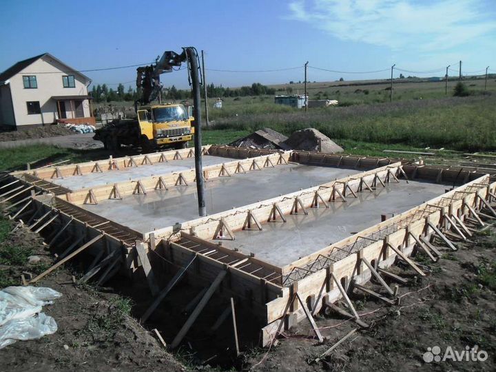 Бетонные работы. Отмостка. Замена венцов