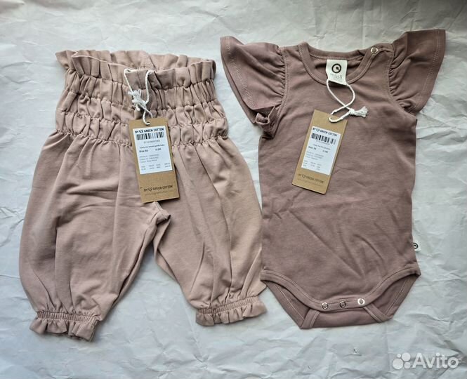 Комплект Musli green cotton р 56-62 новые девочке