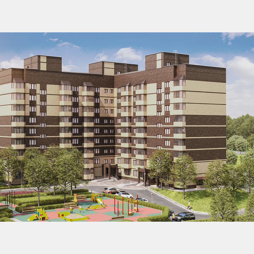 2-к. квартира, 61,4 м², 6/9 эт.