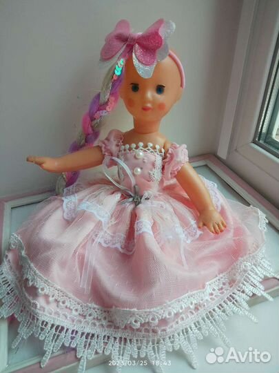 Кукла паричковая антикварная 50 х годов