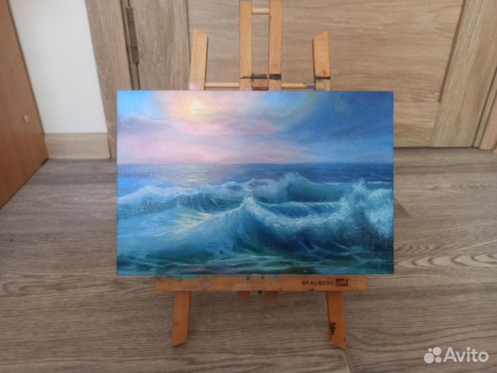 Картина маслом на холсте море