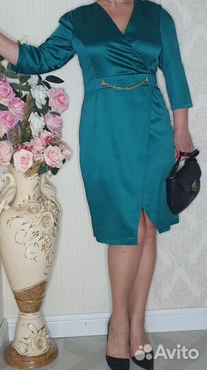 Платье изумрудного цвета Турция