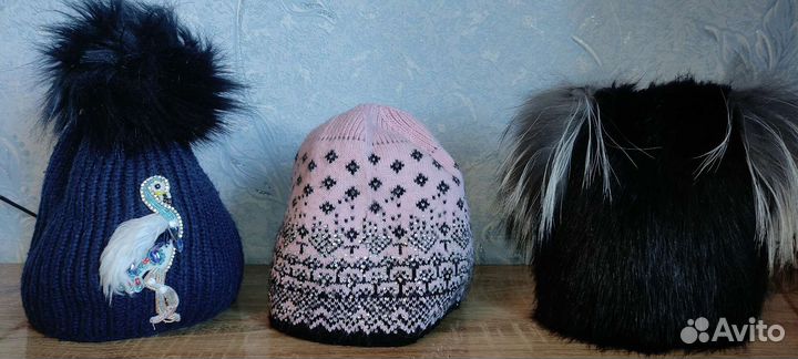 Шапк для девочки теплые