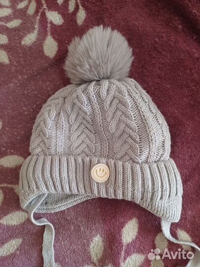 Шапка зимняя для новорожденных