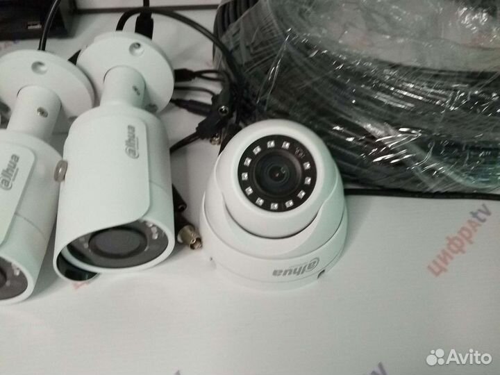 Видеонаблюдение комплект 7 камер с расходниками