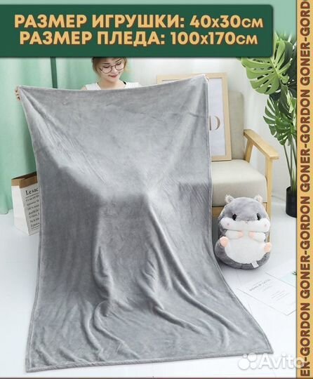 Хомяк с пледом