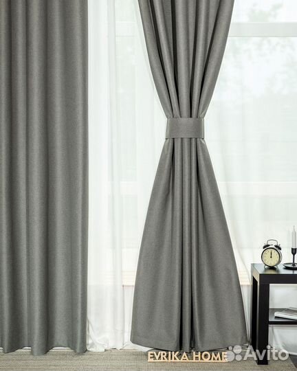 Шторы блэкаут Массимо пепельный
