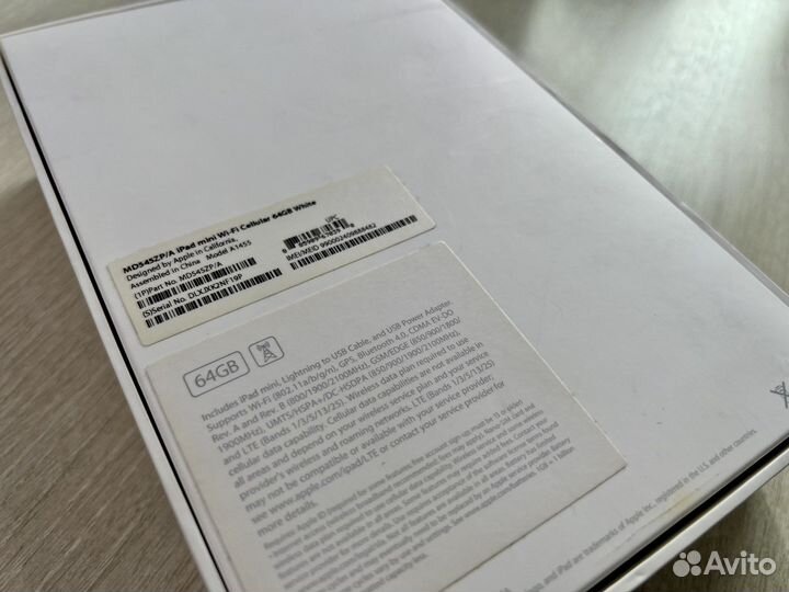 iPad mini 64gb wi-fi+cellular