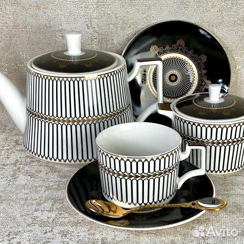 Сервиз чайный 22 предмета фарфор премиум