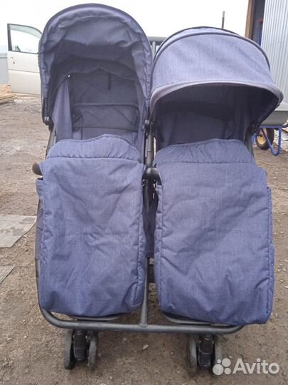 Прогулочная коляска для двойни бу