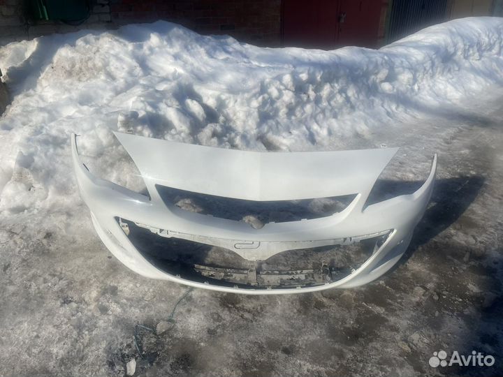 Бампер передний на opel astra j рестайлинг