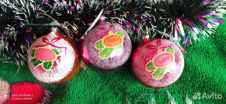 Елочные игрушки СССР пакетом 45 штук