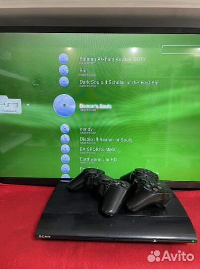 Sony PS3 500 gb Прошитая 40 игр 2 геймпада
