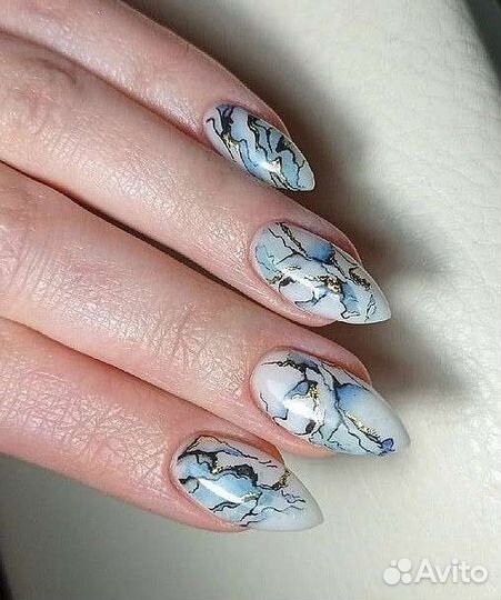 Наращивание ногтей, педикюр, маникюр