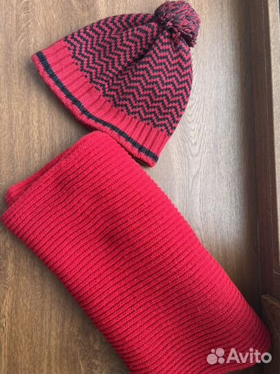 Шапка на флисе и шарф