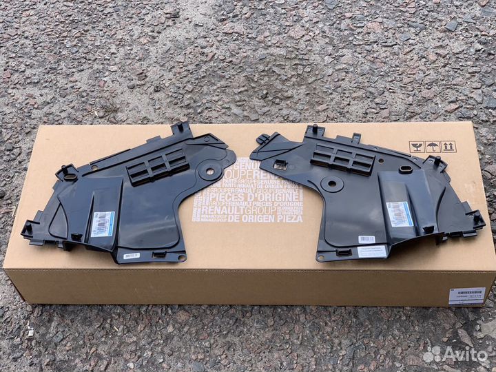 Защита 2шт. бампера переднего Logan Ф2 Лев+Правая