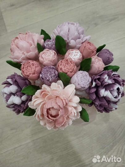 Букет из мыла ручной работы