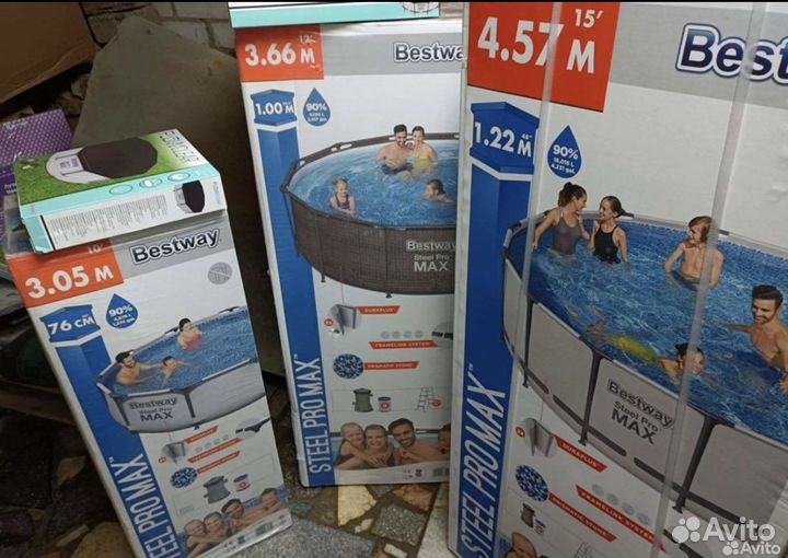 Каркасный бассейн Inteх комплект ассорти