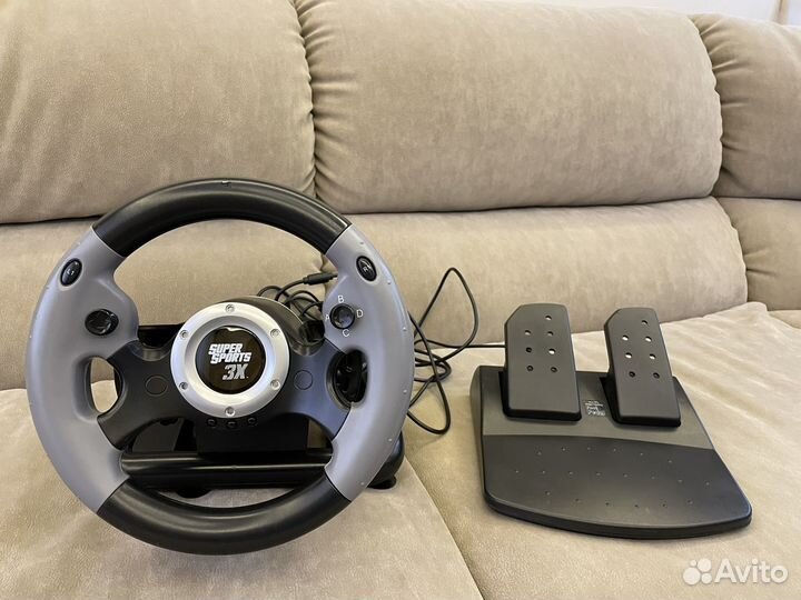 Игровой руль с педалями для xbox360, PS, PC