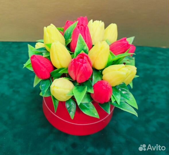 Букет тюльпанов из мыла