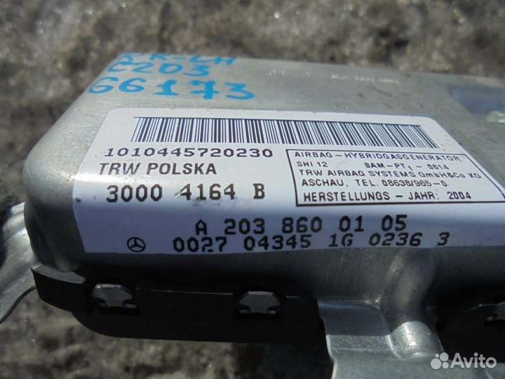 Airbag задний левый Mercedes-Benz C180 W203