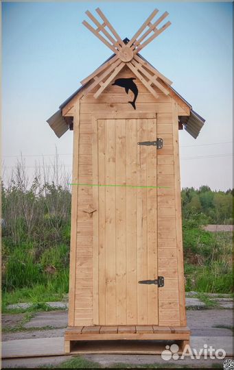 Дачный туалет деревянный KEY670