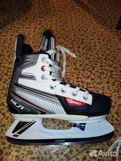 Коньки хоккейные раздвижные 35-38 с чехлами