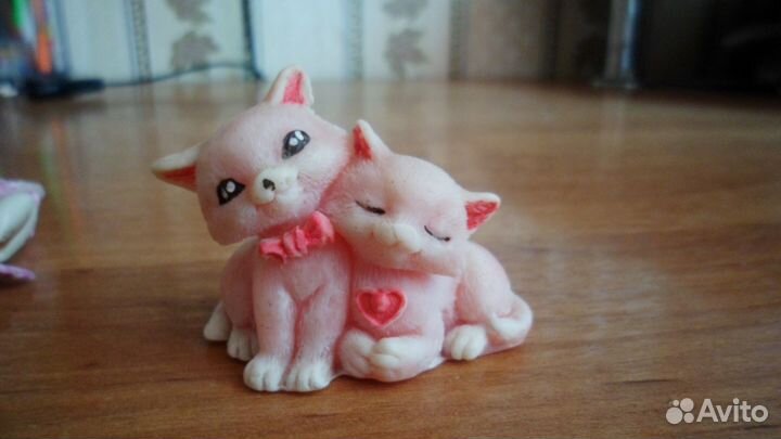 Мыло кошечки и браслет из ракушек. Для девочки