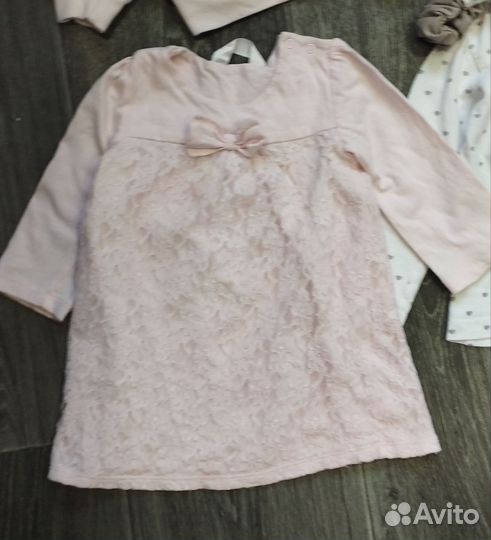 Вещи пакетом для девочки 6-12 мес