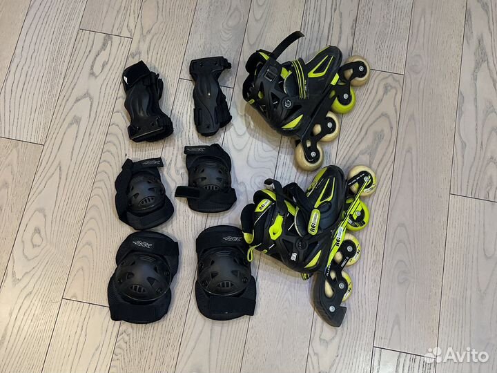 Роликовые коньки и защита