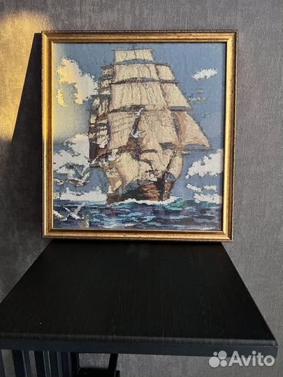 Картина вышитая крестом ручная работа