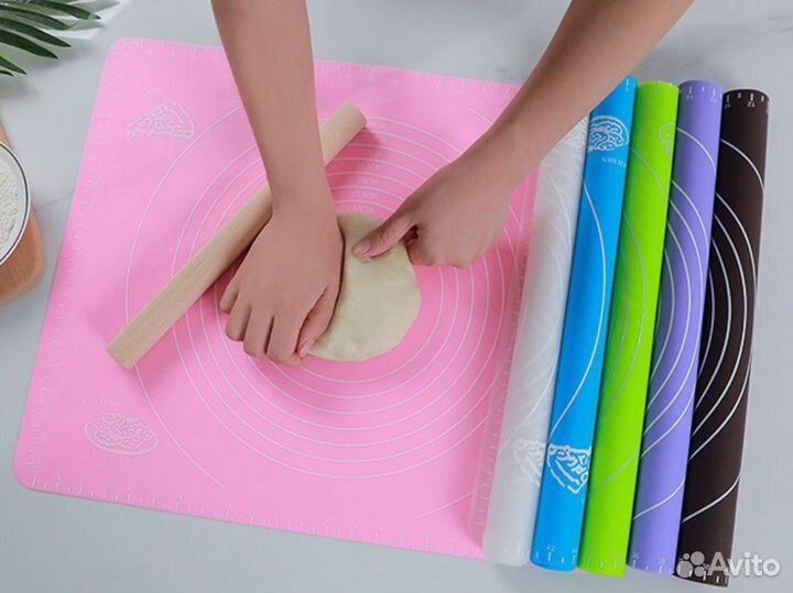 Силиконовый коврик для раскатки теста и выпечки