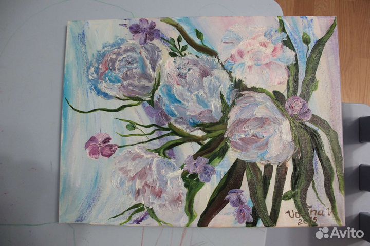 Картина маслом цветы