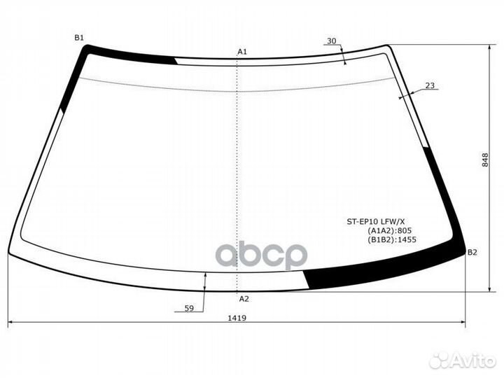 Стекло лобовое Nissan Primera 90-96 EP10 LFW/X XYG